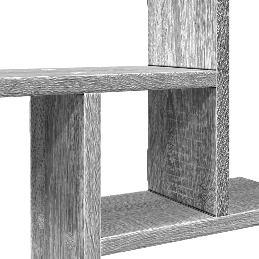 Juego de 2 estanterías de pared, color gris, 50 x 12 x 50 cm, material de madera, diseño moderno, robusto, para salón, pasillo y baño