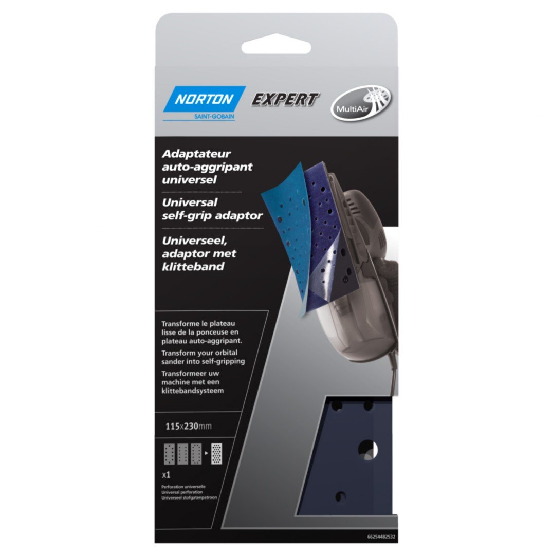 Norton Interface Multi-Air Self-Grip Adaptor 115 x 280 mm, Black