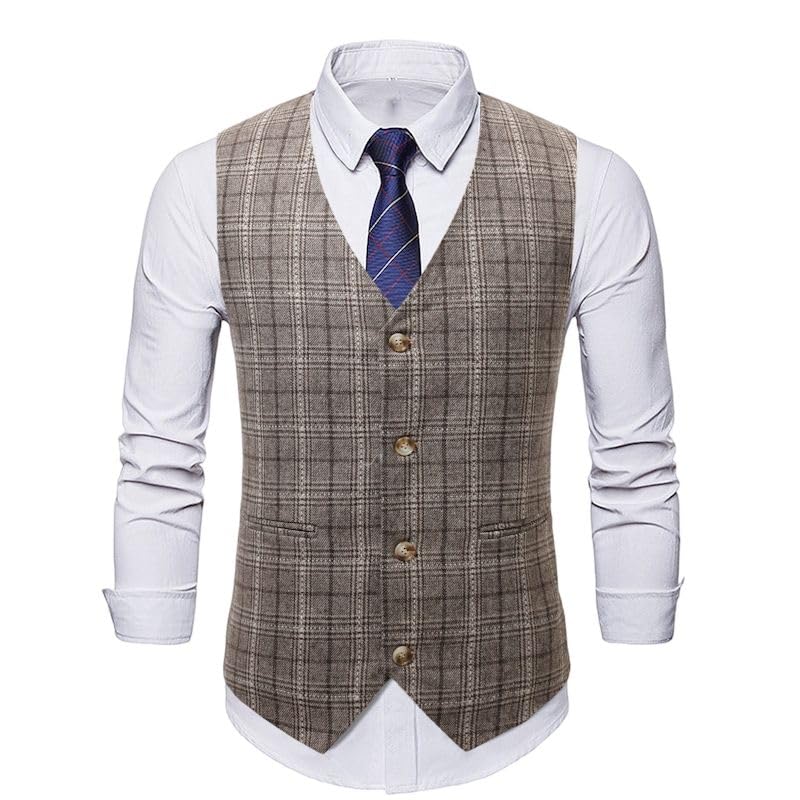Chaleco a cuadros para hombre cómodo que soluciona tu estilo informal 3