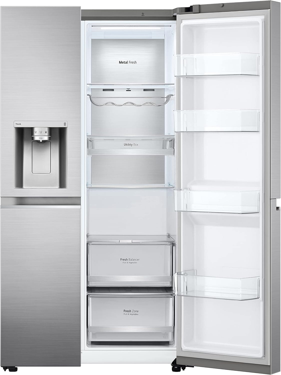 LG GSLV90PZAD Frigorifero Americano 635 Litri Clase Energetica D No Frost Silver