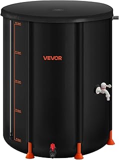VEVOR Collapsible Rain Barrel, 53 Gallon Portable Rain Water Collection ...