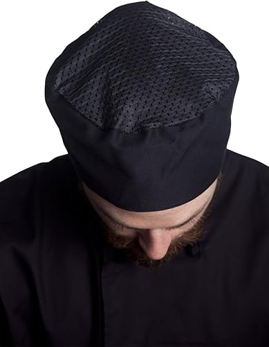 Miniatura 4 de Fiumara Appare L - Gorra de calavera ventilada con parte trasera elástica y parte superior de malla, gorro de chef para adultos, talla única