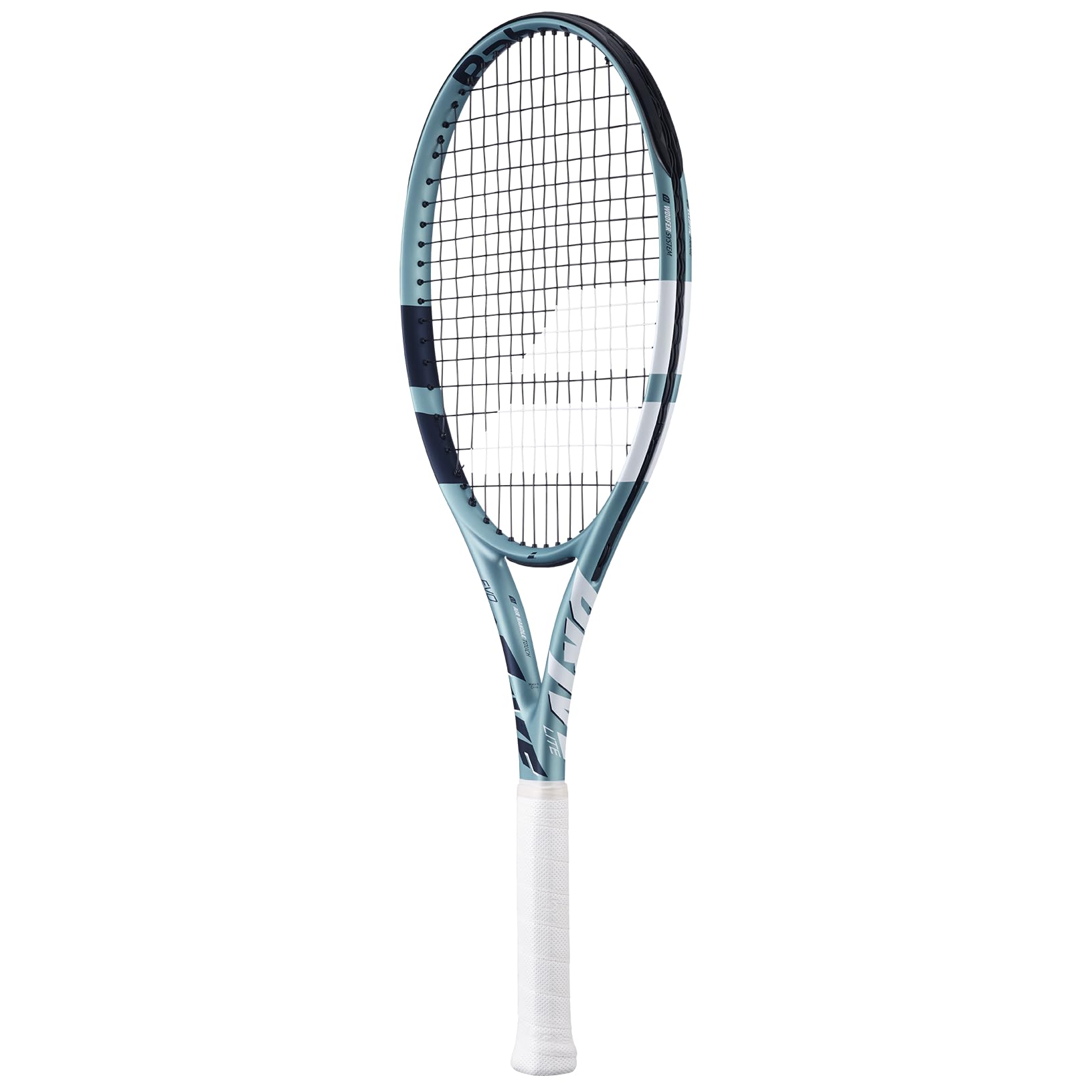 Babolat Evo Drive Lite 2nd Gen Tennis Racquet, Blue - Strung with 16g Black Syn Gut at Mid-Range Tension (4