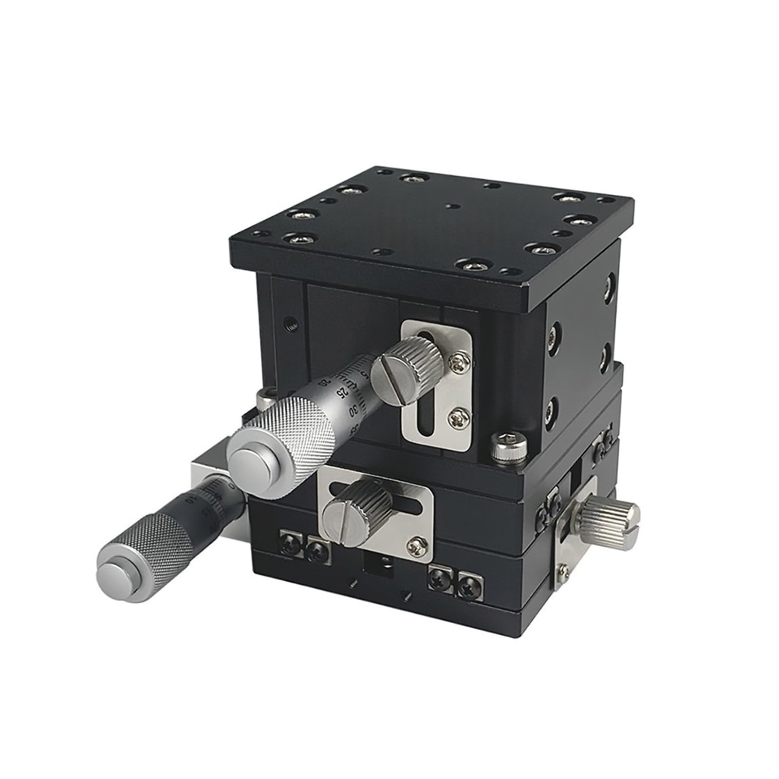 EZLUIYLDH XYZ 60 * 60mm LD60-LM-2 Sliding Table Manual Displacement Platform Linear Stage Sliding