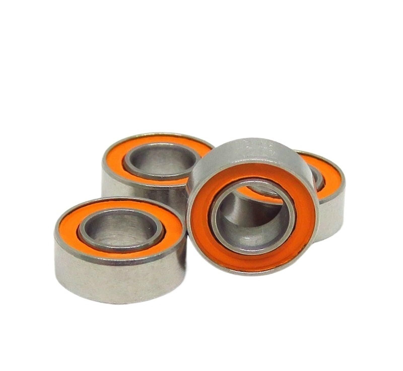 Uszczelka bimetaliczna tarcza mikro łożysko zwykłe 10 sztuk SMR84C-2RS 4x8x3mm ABEC-7 hybrydowe łożyska ceramiczne ze stali nierdzewnej