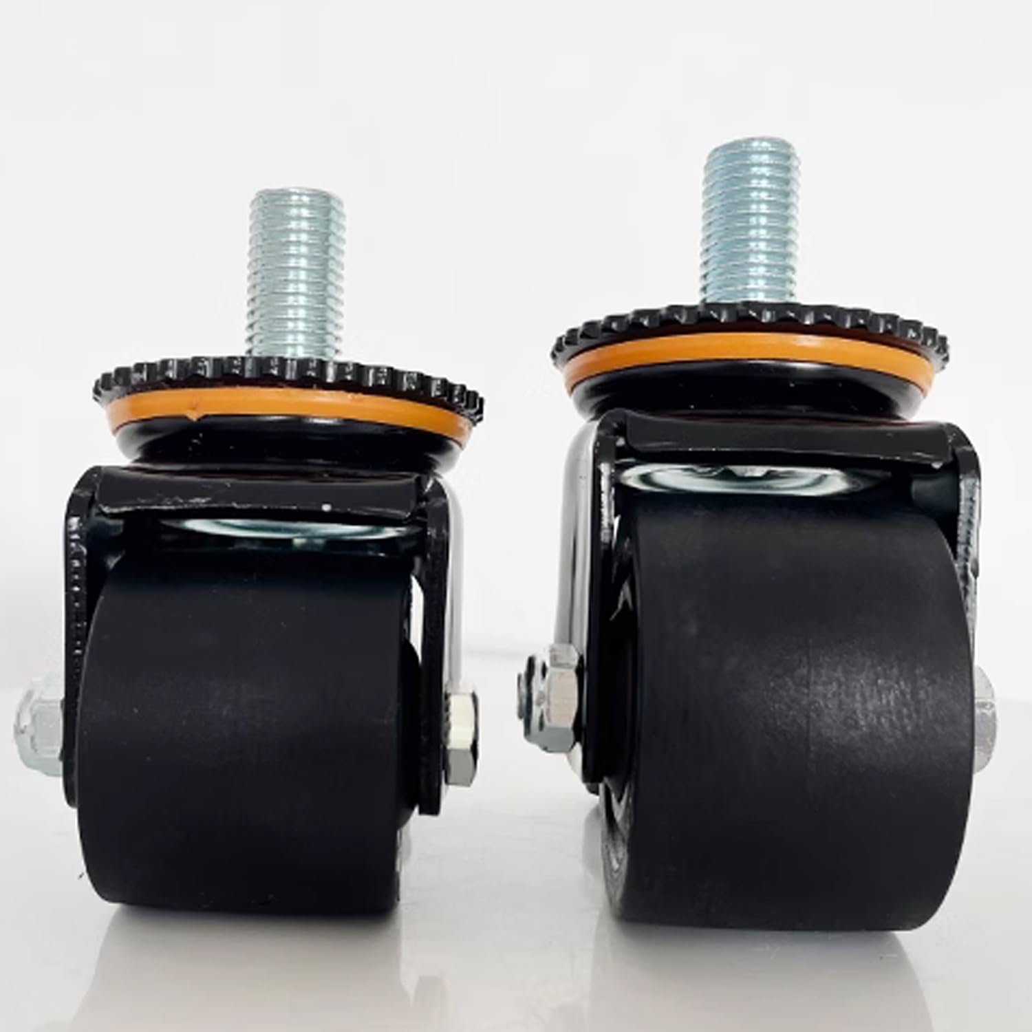 Set di 4 Ruote girevoli con Freno M20 in Nylon, Resistenti, da 2/2,5/3 Pollici, Ideali per carrelli industriali, mobili e Applicazioni meccaniche.