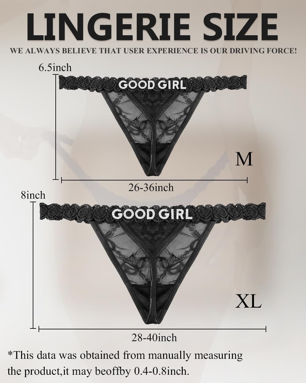 Sexy Underwear for Women Lace Panties Sexy Thong with Funny Rhinestone Letters for Couple Gifts - Image 6