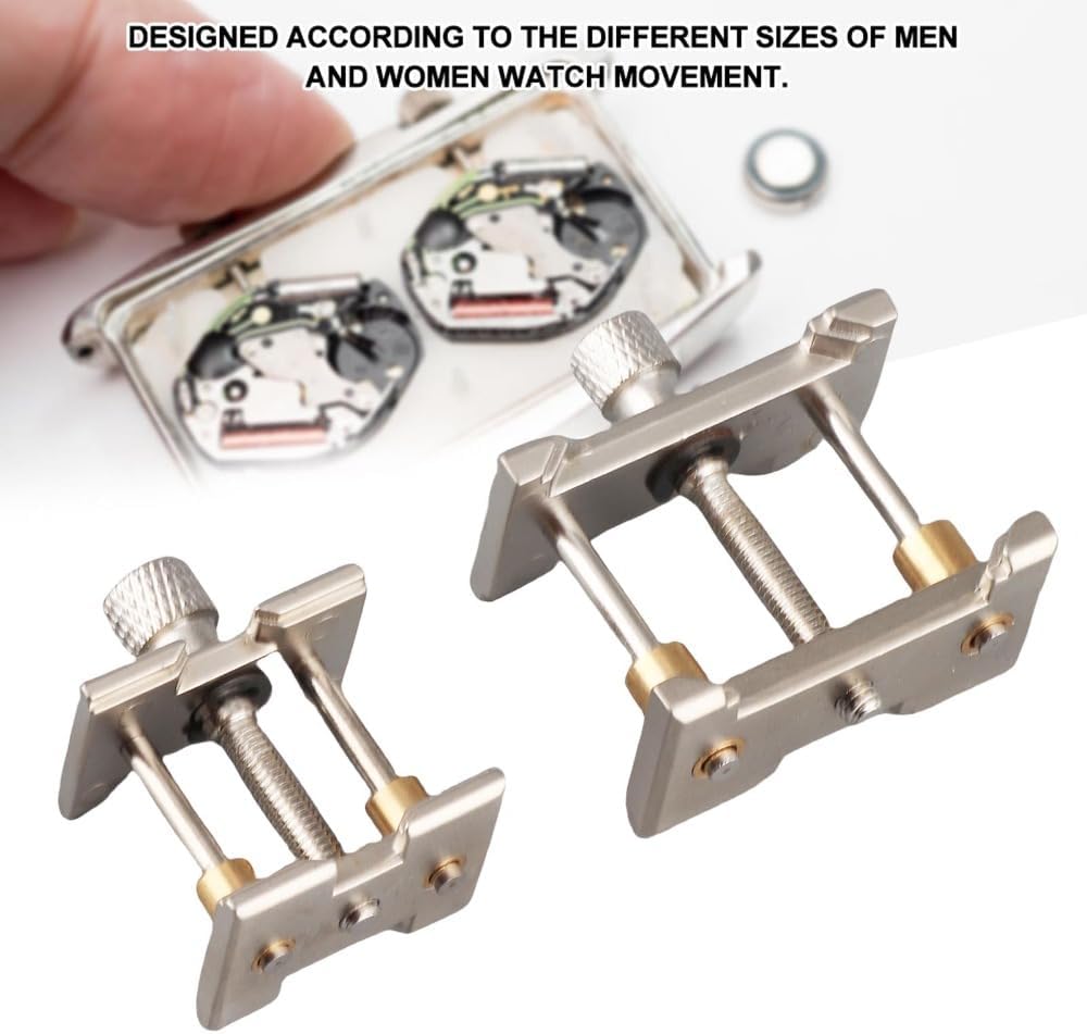 2Pcs Universal Watch Movement Holder Sturdy Fixing Precision Extensible Sizes Watchmaker Maintenance Repair Tool Kit