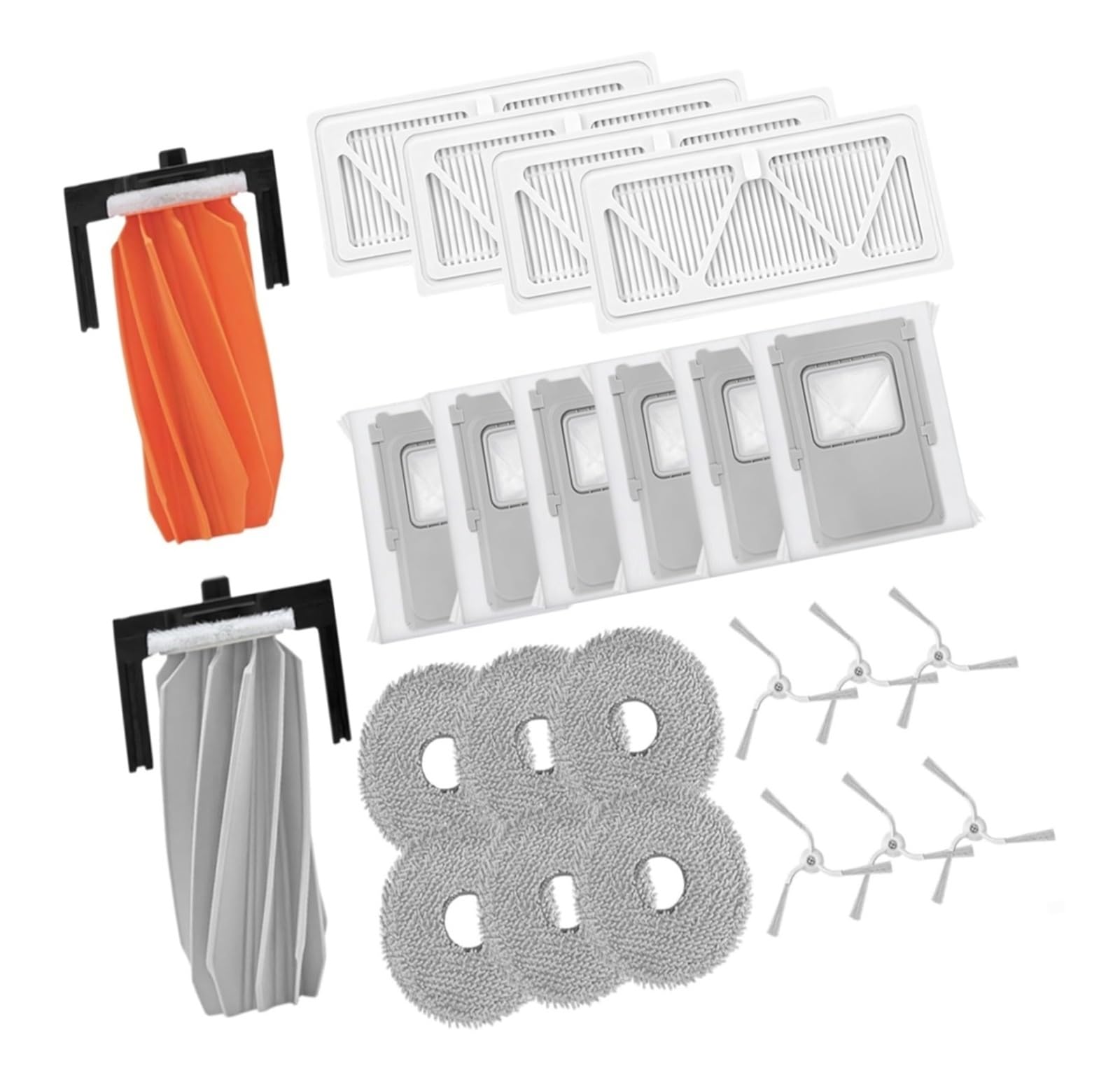 For DJI for ROMO S for ROMO A for ROMO P Kit di parti di ricambio for aspirapolvere robot 2 spazzole principali, spazzola laterale, panno for pulizia, filtri, sacchetti for la polvere(B)