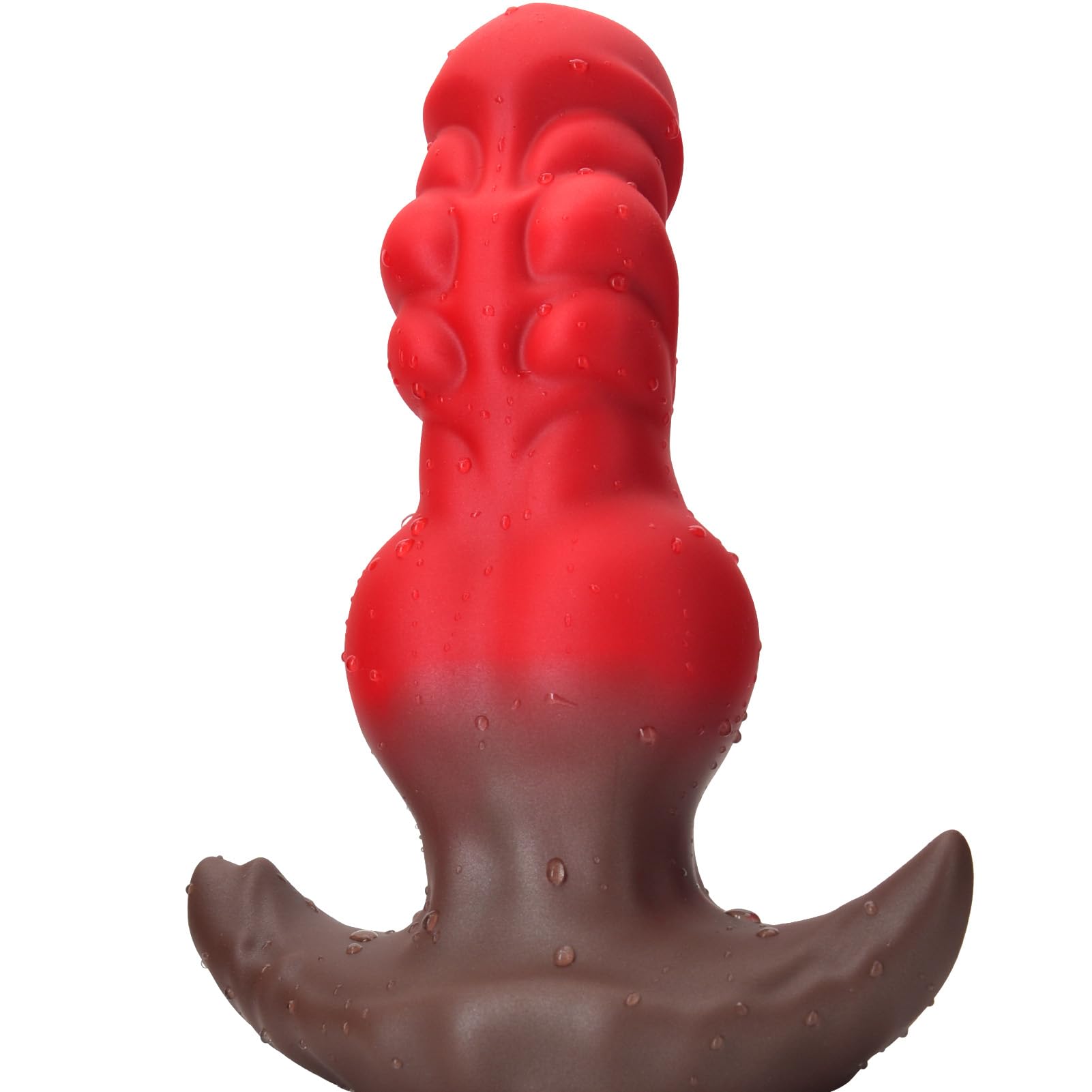 Anal Plug with Big Knot Butt Plug with Safe T-Base Mixed-Color Silicone Prostate Massager Monster Dilator Sex Toy