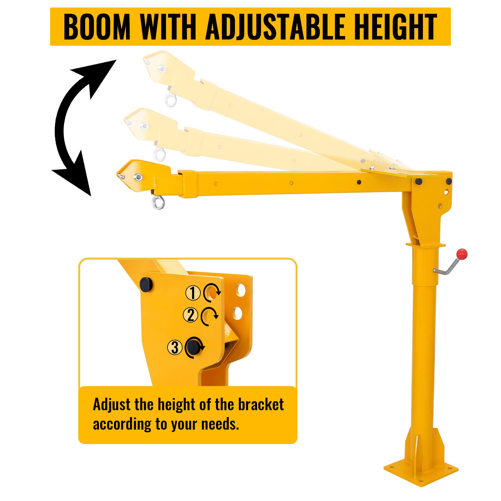 Amazon.co.jp: Davit Crane 1100ポンド トラッククレーン 360°回転手動