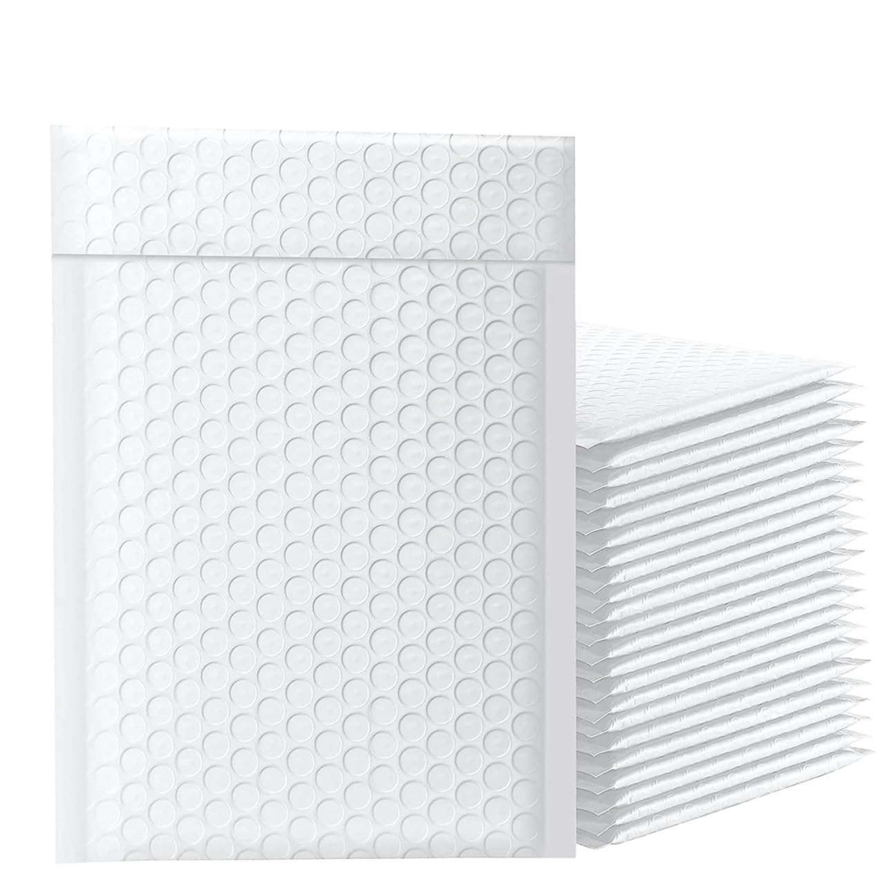 Torby transportowe z kopertą bąbelkową, Samoprzylepne koperty bąbelkowe, opakowanie 100 wielokolorowych, różnych rozmiarów(100pcs White,13 * 15cm)
