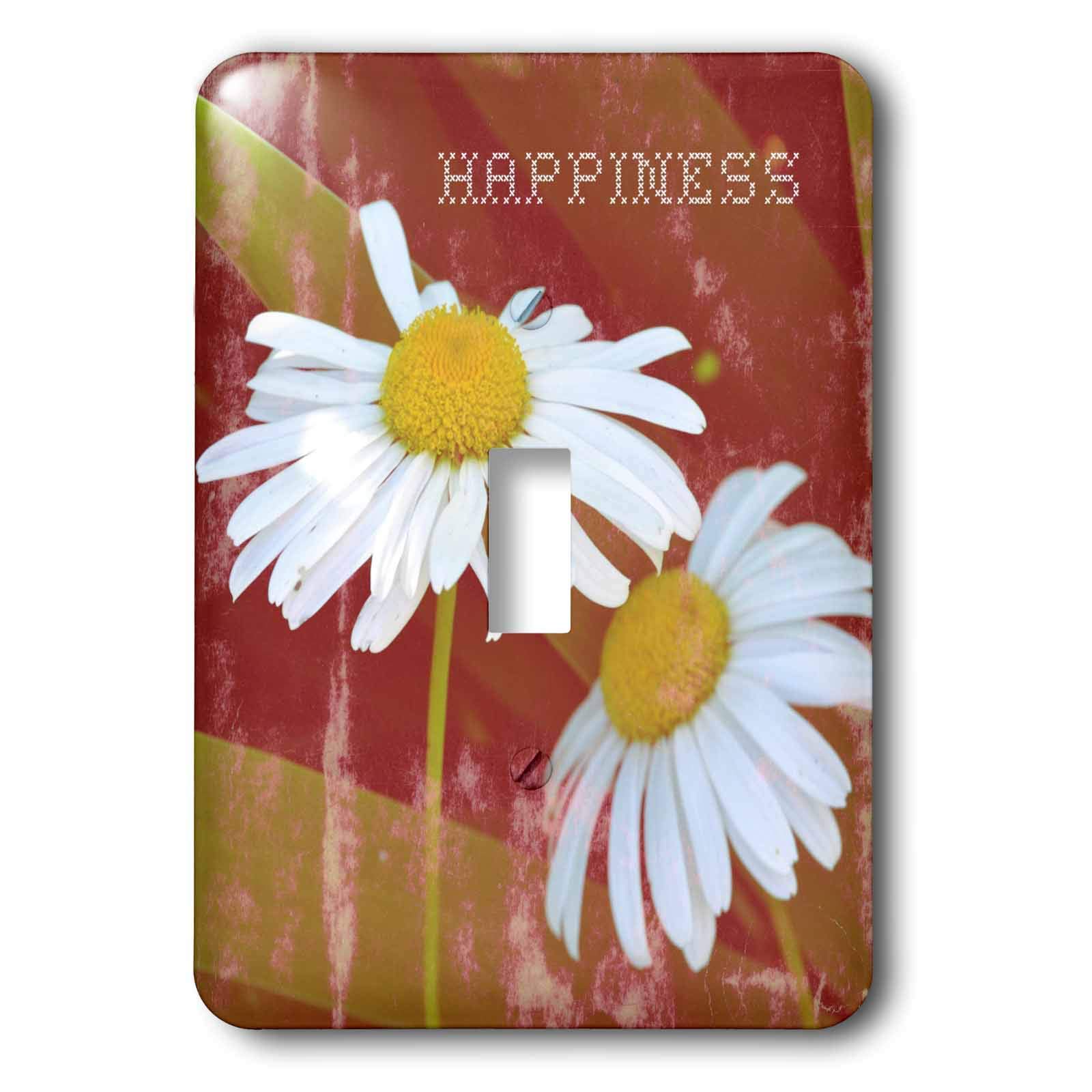 Funda para interruptor de luz lsp_29399_1 placa decorativa de flores y margaritas blancas