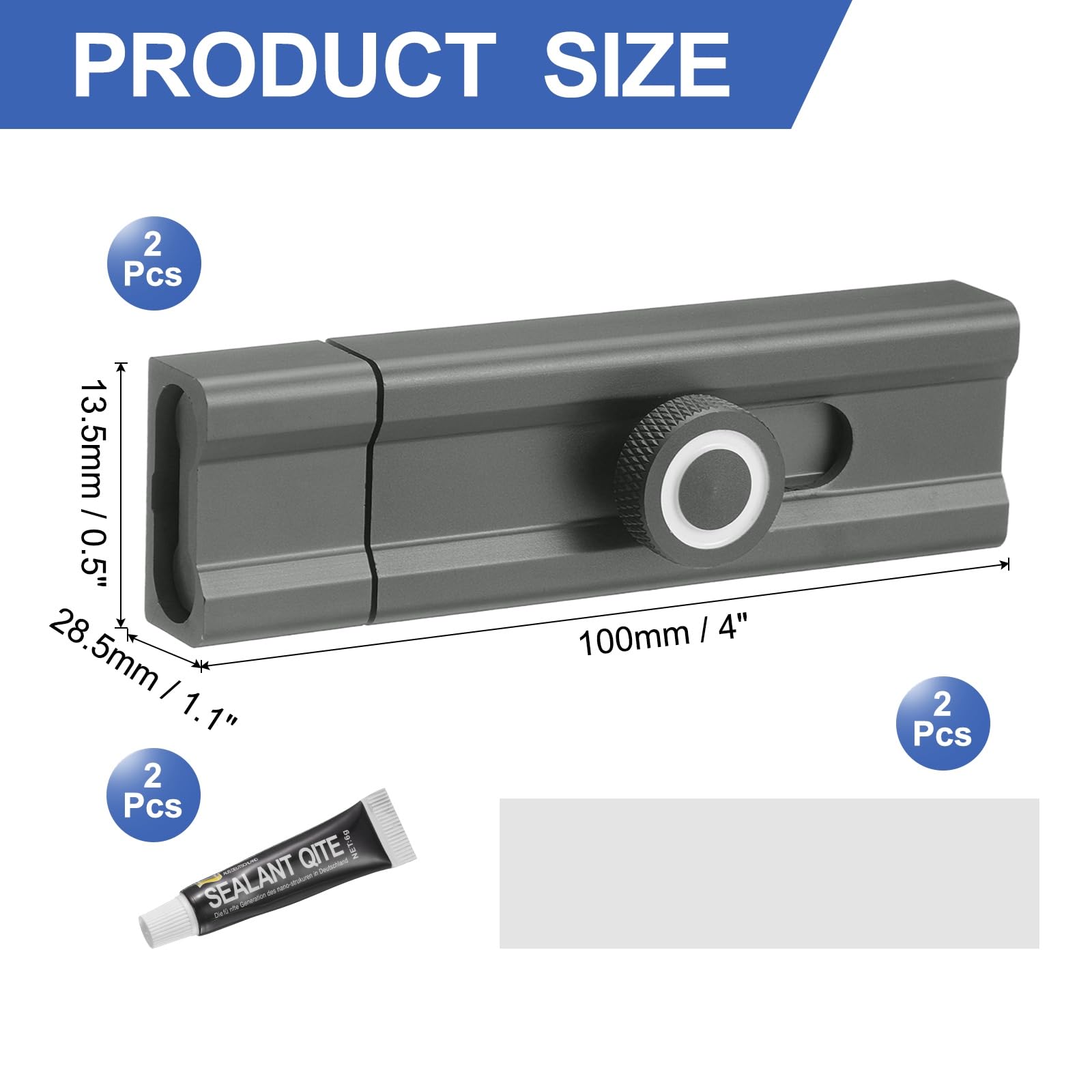 PATIKIL Slide Barrel Bolt Latch Lock 100mm - Image 2