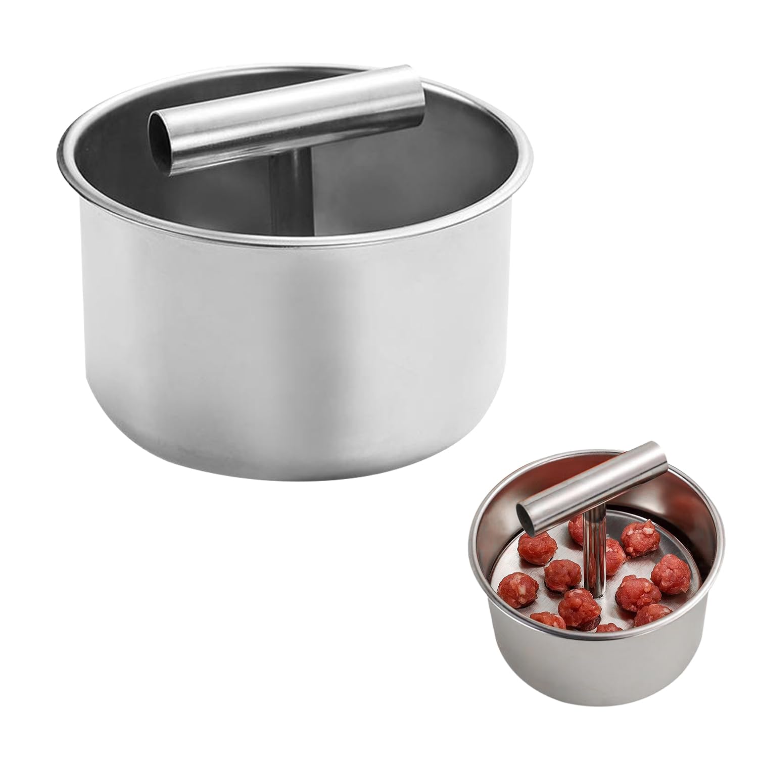 1 Piece of Stainless Steel Meatball Shaper, Manual Operation is Labor-Saving and Convenient, and It Can Be Reused. It is Suitable for Kitchen Cooking and Home-Made Meatballs.