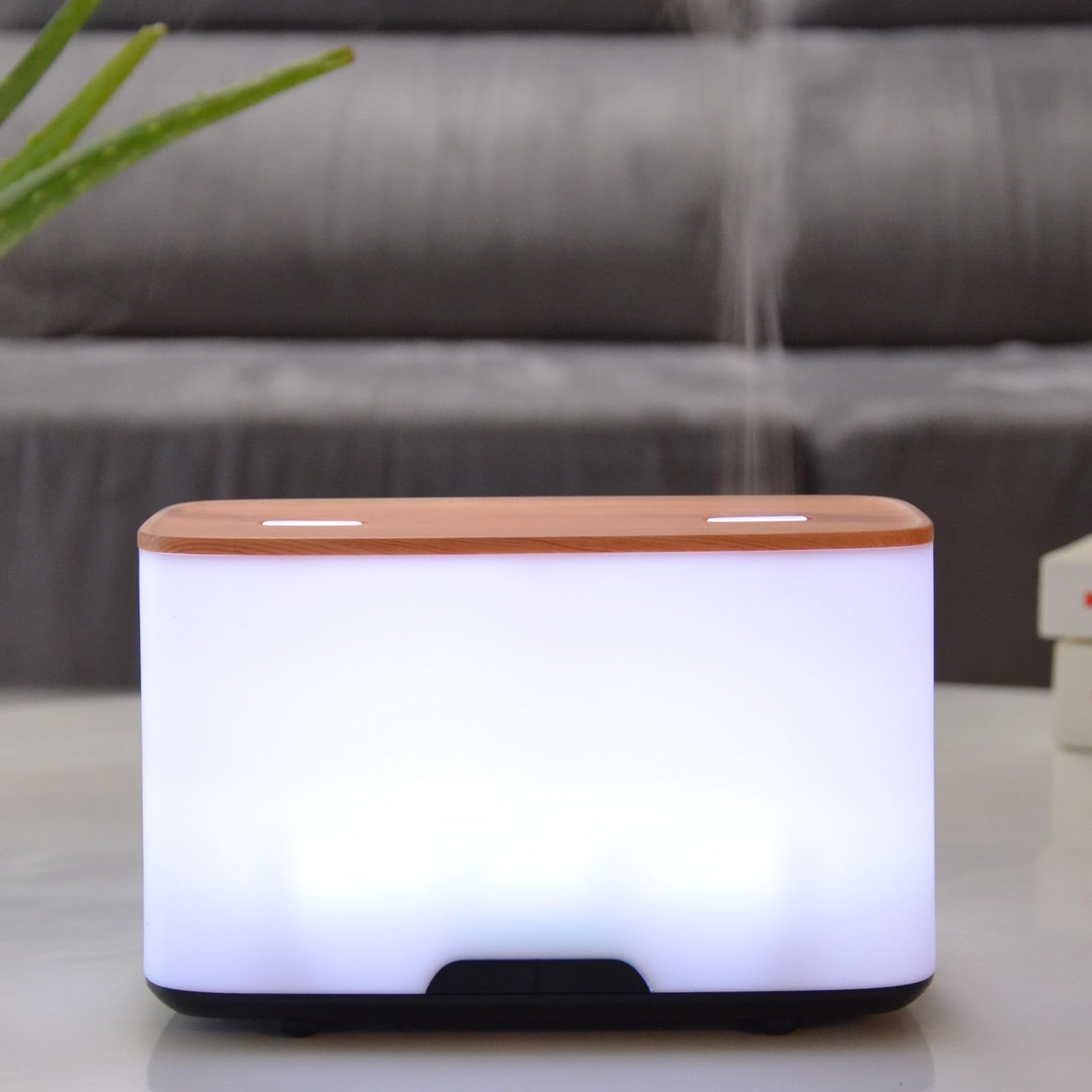 Zen’Arôme Diffuseur Ultrasonique Duo – Diffusion Huiles Essentielles à Froid Aromathérapie – Diffuseur Électrique pour Parfum Maison – Double Réservoir avec Diffusions Indépendantes ou Simultanées