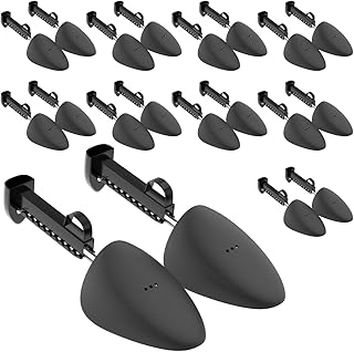 NATIKON Adjustable Shoe Tree Set of 10 | Fits Men’s Sizes 5.5-11.5 | Sturdy Plastic & Steel, Enhances Shoe Shape & Longevi...