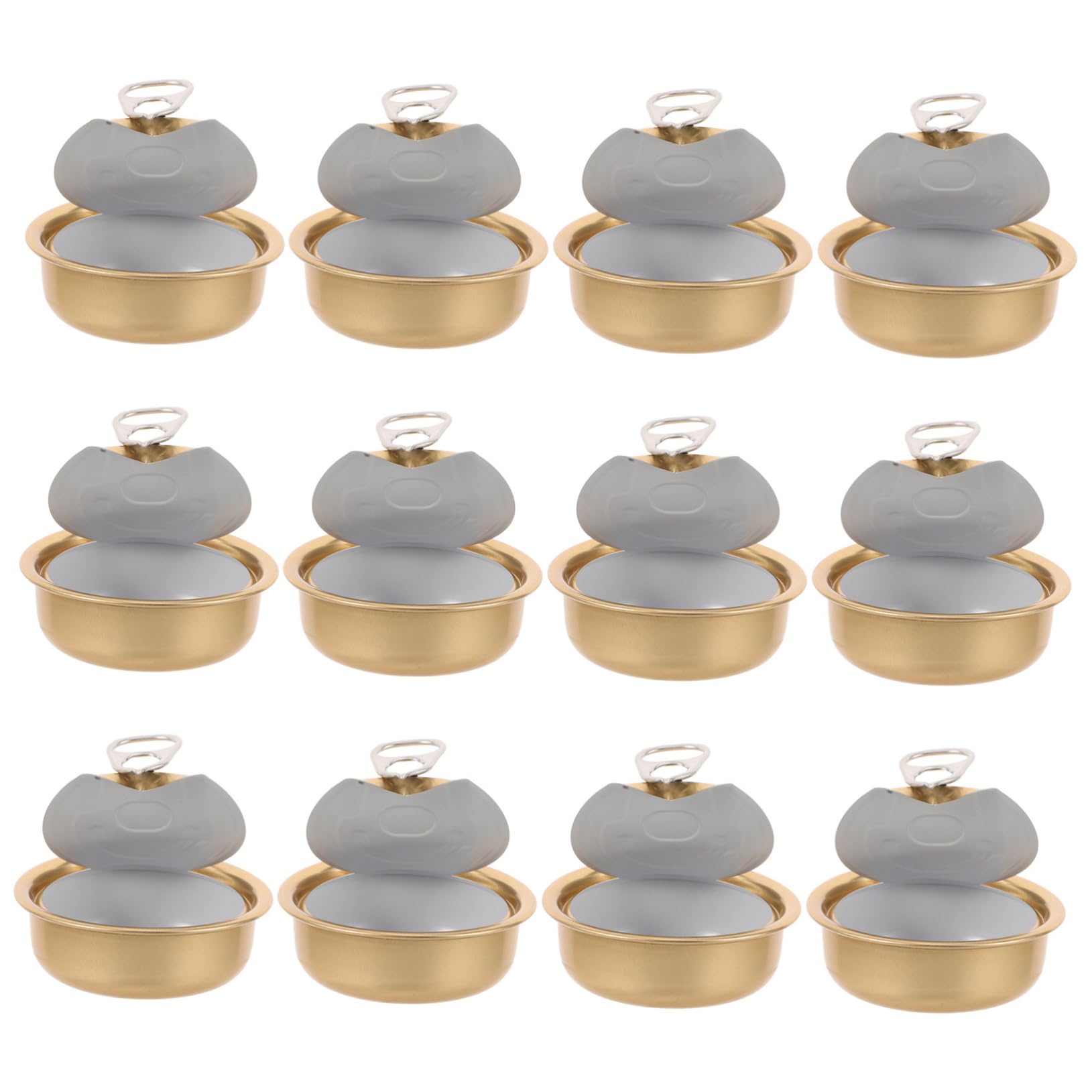 Unomor 12Pcs Multi Functional Empty Pet Food Can Containers Aluminum Tins with Lids for Dog Cat Food Cake Tins Storage Holiday Treats Snacks