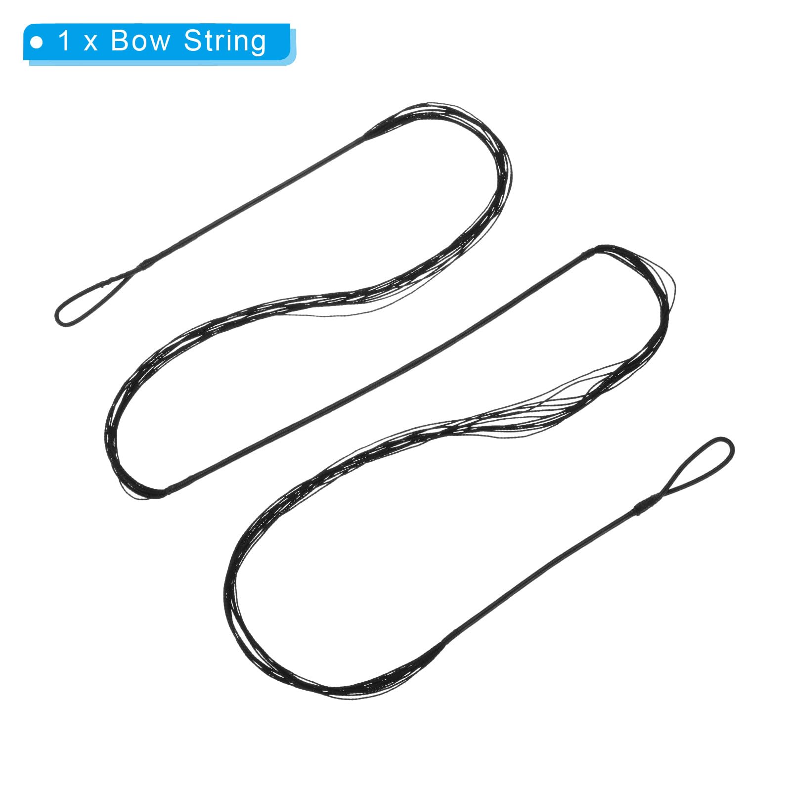 PATIKIL Bow String Replacement,12 Strands Recurve Bowstring for AMO 52" Traditional Recurve Bow, Black - Image 3