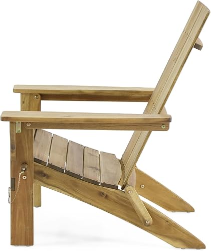 Miniatura 7 de Foldable Adirondack Chair Wood Rustic Folding Design Backyard, Patio, Poolside Summer Charm