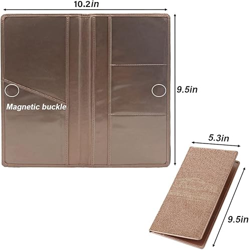 Miniatura 9 de ERWUBA Soporte para documentos de registro y seguro de automóvil con diamantes de imitación, de cuero con purpurina, organizador de guanteras de