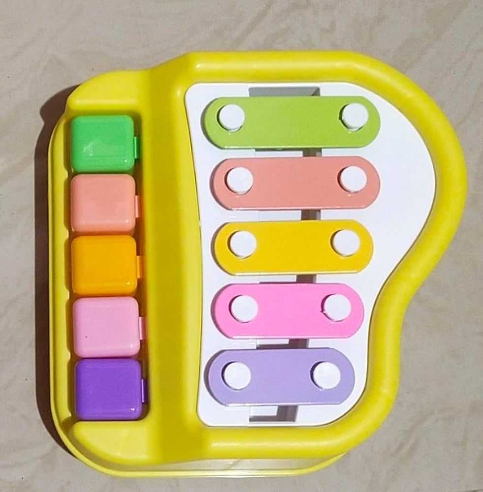 NIBS Yellow Musical Xylophone and Piano, Non Toxic, Non-Battery, 1+ Year Old-image-41