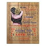 QUMO Husband Gifts from Wife | Anniversary | Plaque | Birthday | Men | Wedding | Christmas | Valentine's Day | Wall Art