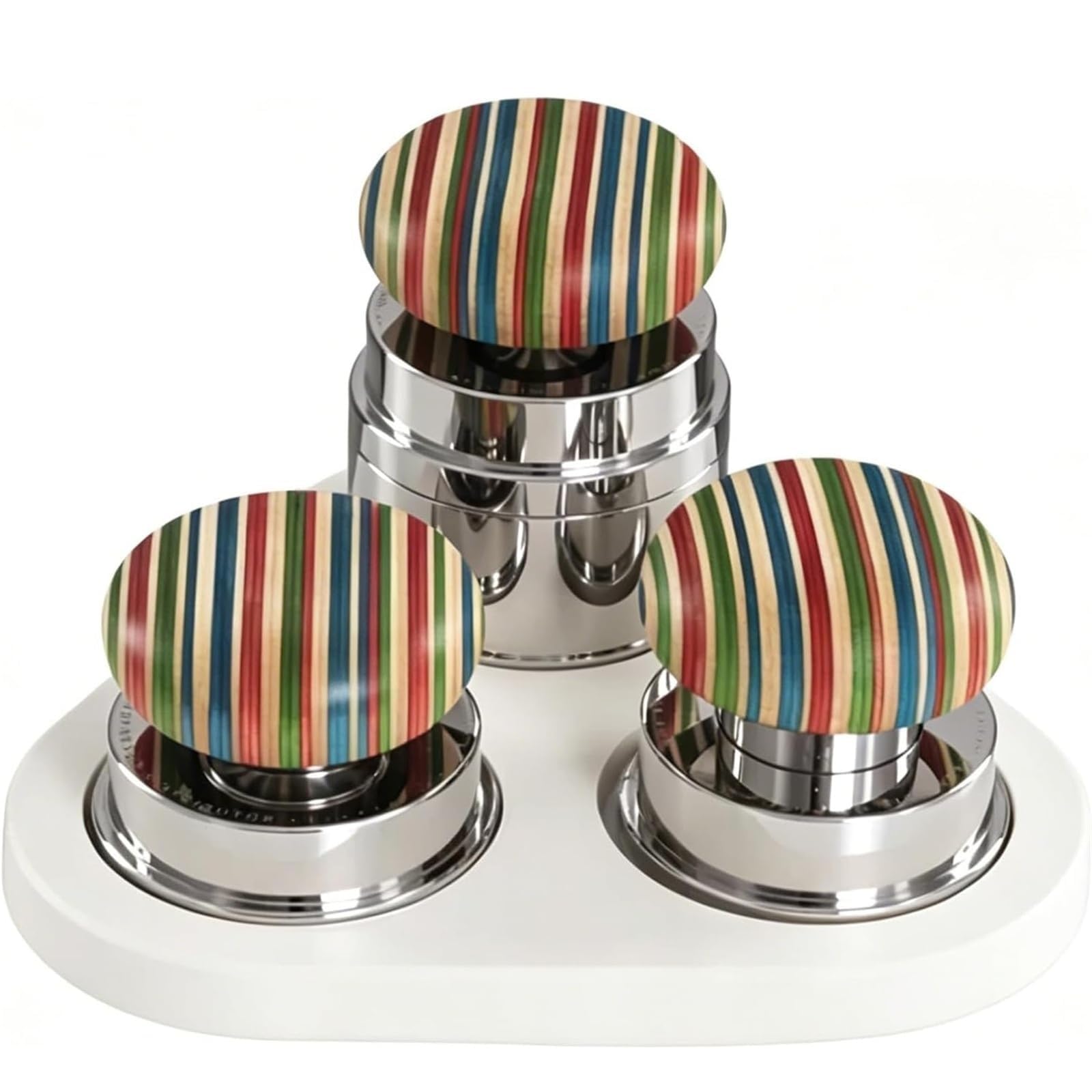 Set di pressini per espresso, con distributore autolivellante, tappetino triangolare in silicone, fissaggio magnetico, manomissione calibrata, per portafiltri da 58 mm