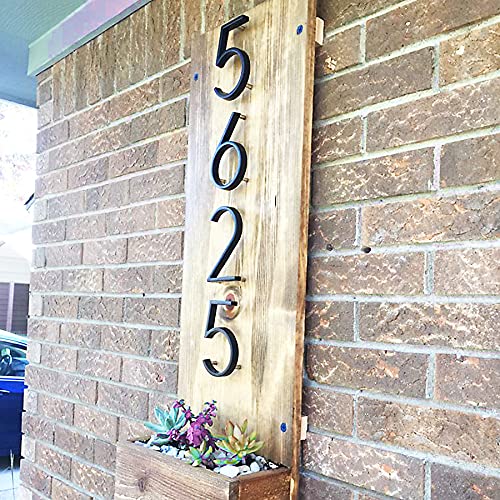 5.6" House Numbers Modern Floating Street Home Address Number Aluminum Brushed Finish Number (Num 2) #TOP3