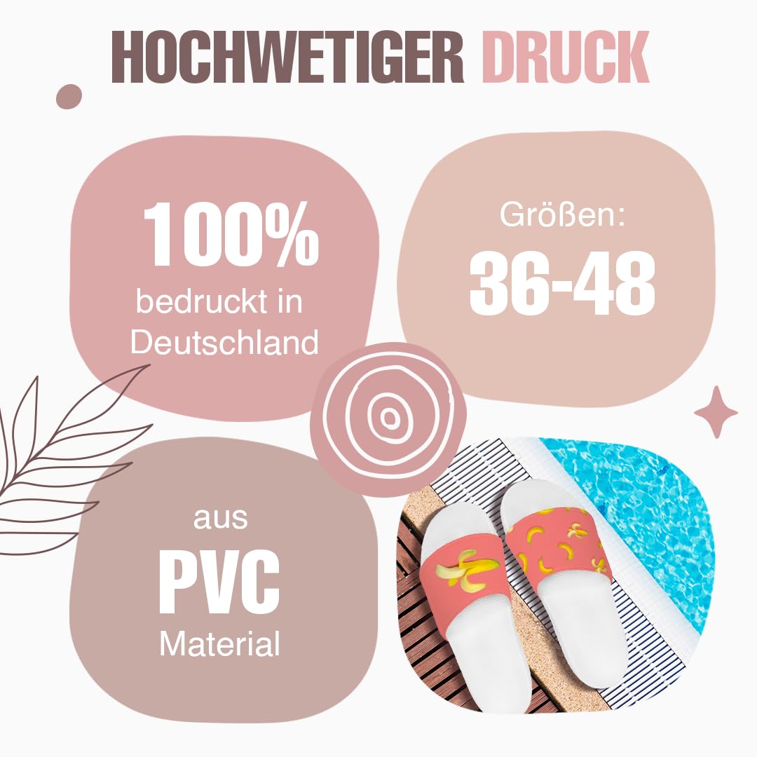 Personalisierte Badelatschen Unisex | Individuelle Fotogeschenke für Freunde & Familie | Badelatschen selbst gestalten | rutschfest & stabil