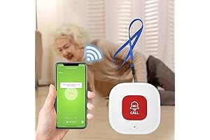 WiFi Caregiver Call Button for Elderly at Home w App Notification, Elderly...