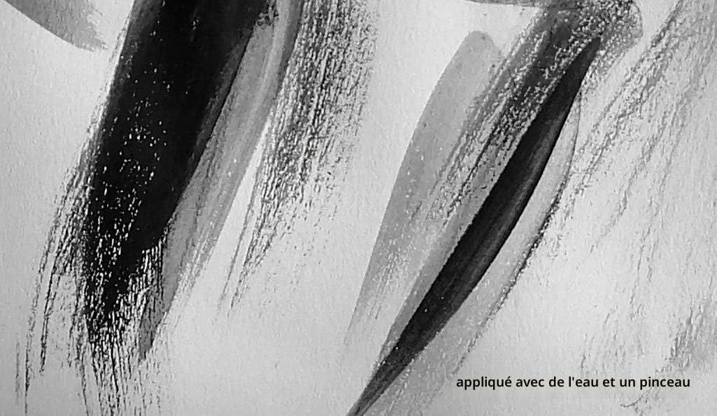 Graphite artistique naturel noir en poudre (500ml) Graphite for Artists, gris color
