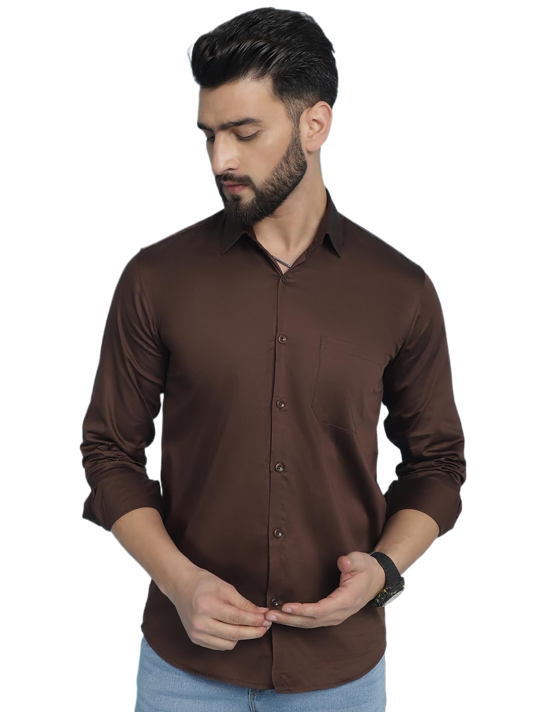 indian needle Men's Solid Regular Fit Shirt-picture-36