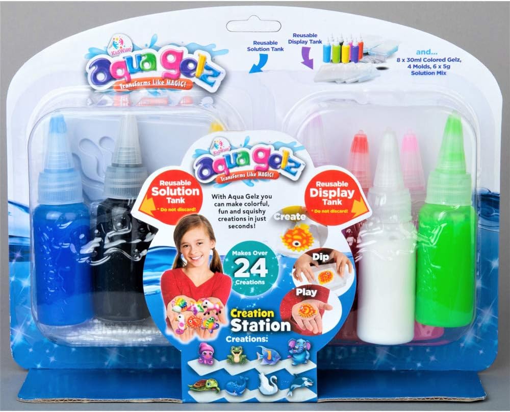 Sambro AQ-202-1 Aqua Gelz Station | Create Squishy Animals for Kids | Makes Over 40 Creations | Watch The Shapes Transform | Comes with Moulds, Tanks, Solutions and Paint