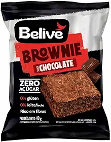 Belive Brownie Chocolate Zero Açúcar Sem Glúten Sem Lactose 40G