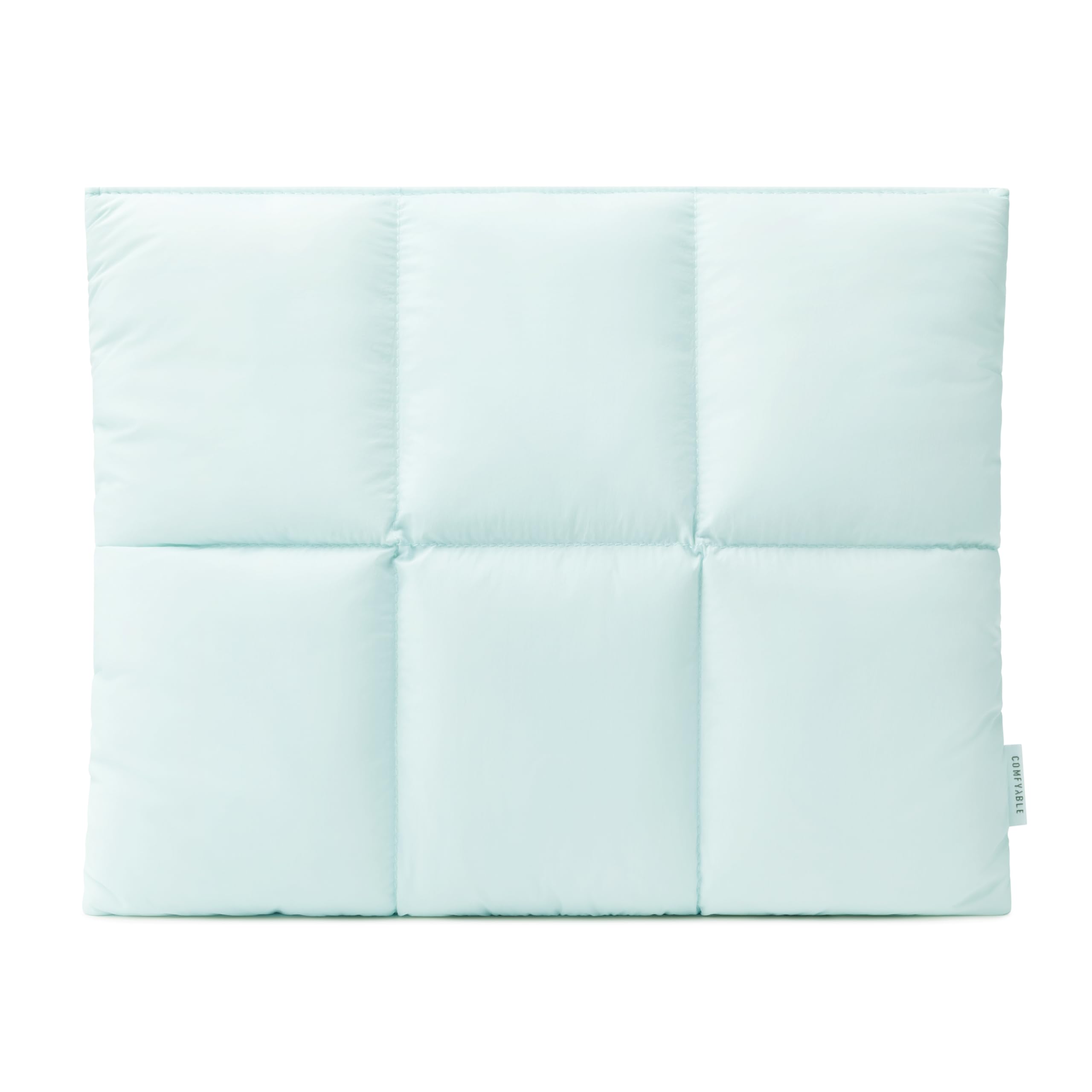 Comfyable Fluffy Laptop Sleeve 13" 14" Quilted Puffer Laptop Carrying Case for Women Pillowcase for MacBook Air M3 M2 M1 MacBook Pro 13" 14" M4 M3 M2 M1 13" 14" Ice Blue