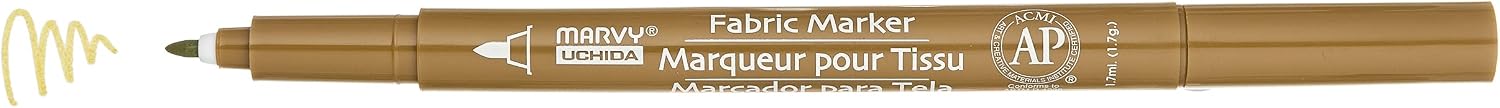 Uchida 522-C-27 Marvy Fine Point Fabric Marker, Khaki