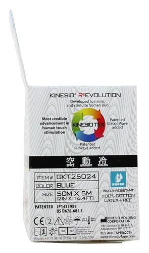 Miniatura 4 de "Kinesio Tape, Tex Gold Fp, 2" X 5.5 yardas, azul, 1 rollo" (24-4871)