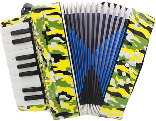 TECH Akkordeonspielzeug Musikalische Ausbildung Musikinstrument Tragbar Tasten Bass FA rdert das Geschenk fA r Kinder mit Akkordeon