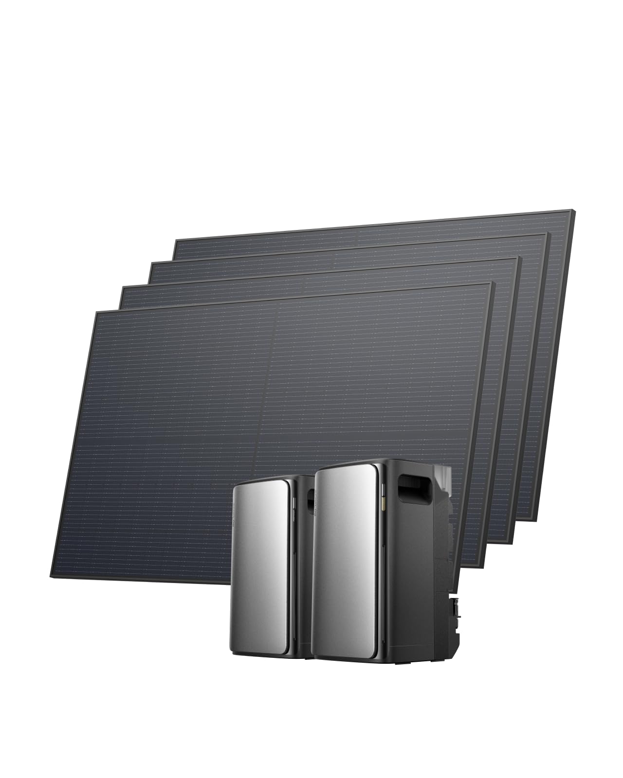 ECOFLOW Stream Ultra und AC Pro 3,84kWh, Balkonkraftwerk mit Speicher 1800W, Komplettset mit 4X 450W Solarpanel, 2300W Dual AC, bis zu 11,52kWh Kapazität, Smart AI, Plug&Play