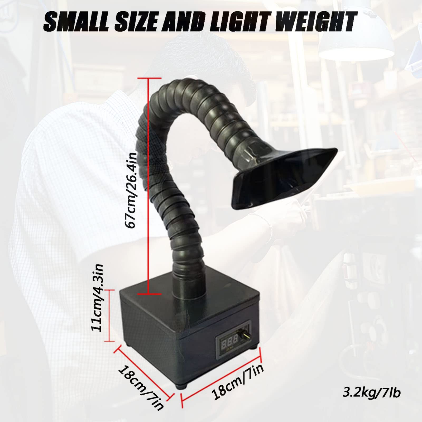 Mini Extractor De Humo De Soldadura, Filtros para Extractores De Humo, Absorbente De Humo De Humo, Extractor De Humo De Soldadura De Filtración De 4 Etapas para Estación De Soldadura ESD
