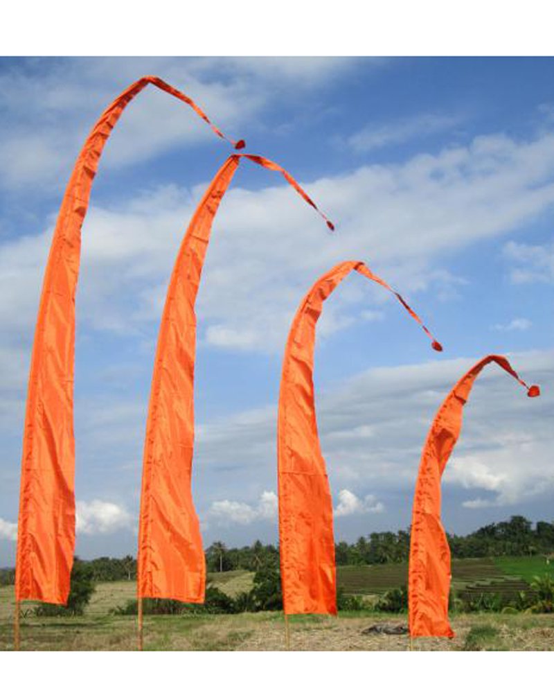 Bali-Fahne, Polyester, dunkelorange, 5 Meter