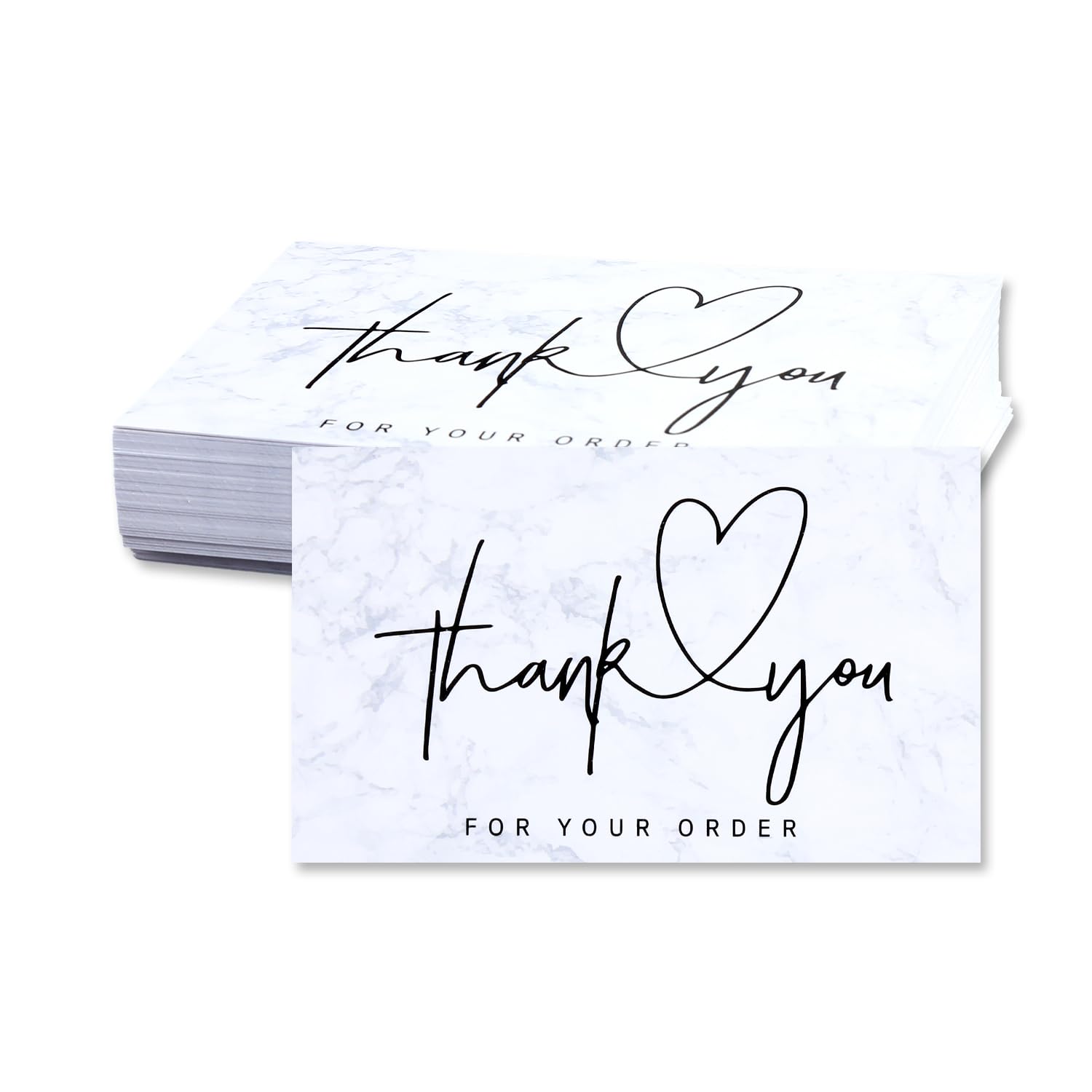 Bojueshaw 50pcs Thank You Cards,A6 Size Watercolor Design Blank Inside,Customer Appreciation Cards for Small Business,Weddings,Gifts