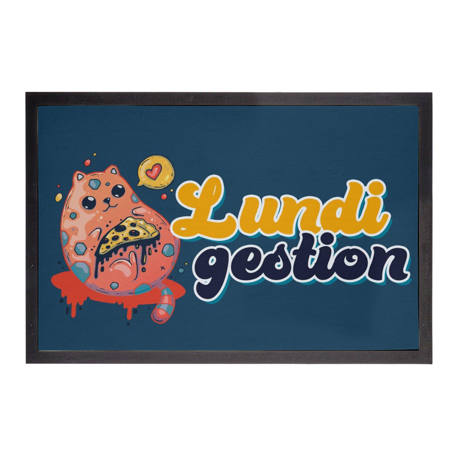Paillasson Bleu Humour et Jeu de Mot Nourriture pour Entrée