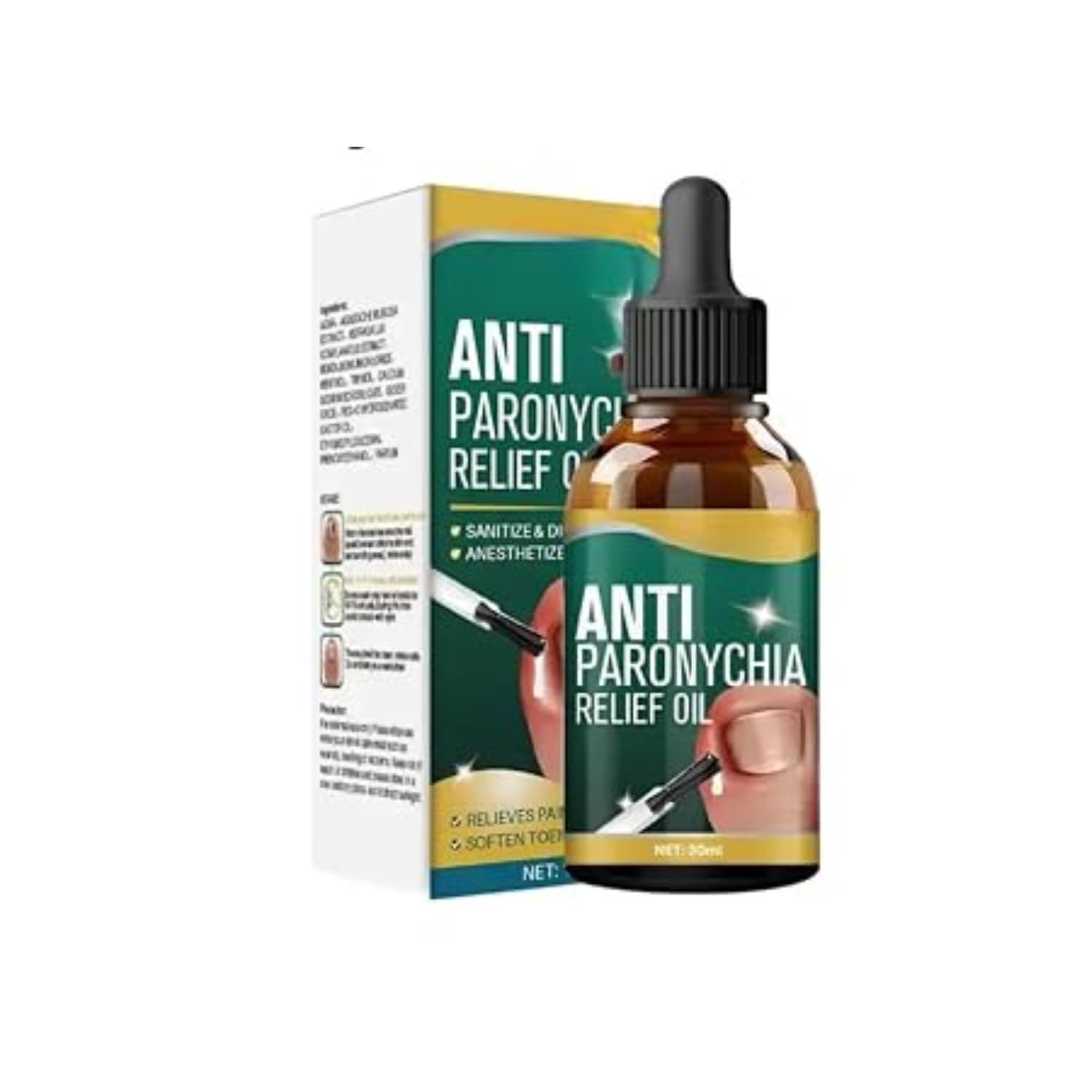 ActiwowRx Relief Oil, Ingrown Toenail Treatment Drops, Nail Infection Repair, Soften Thick Nails 30ml pack of 1