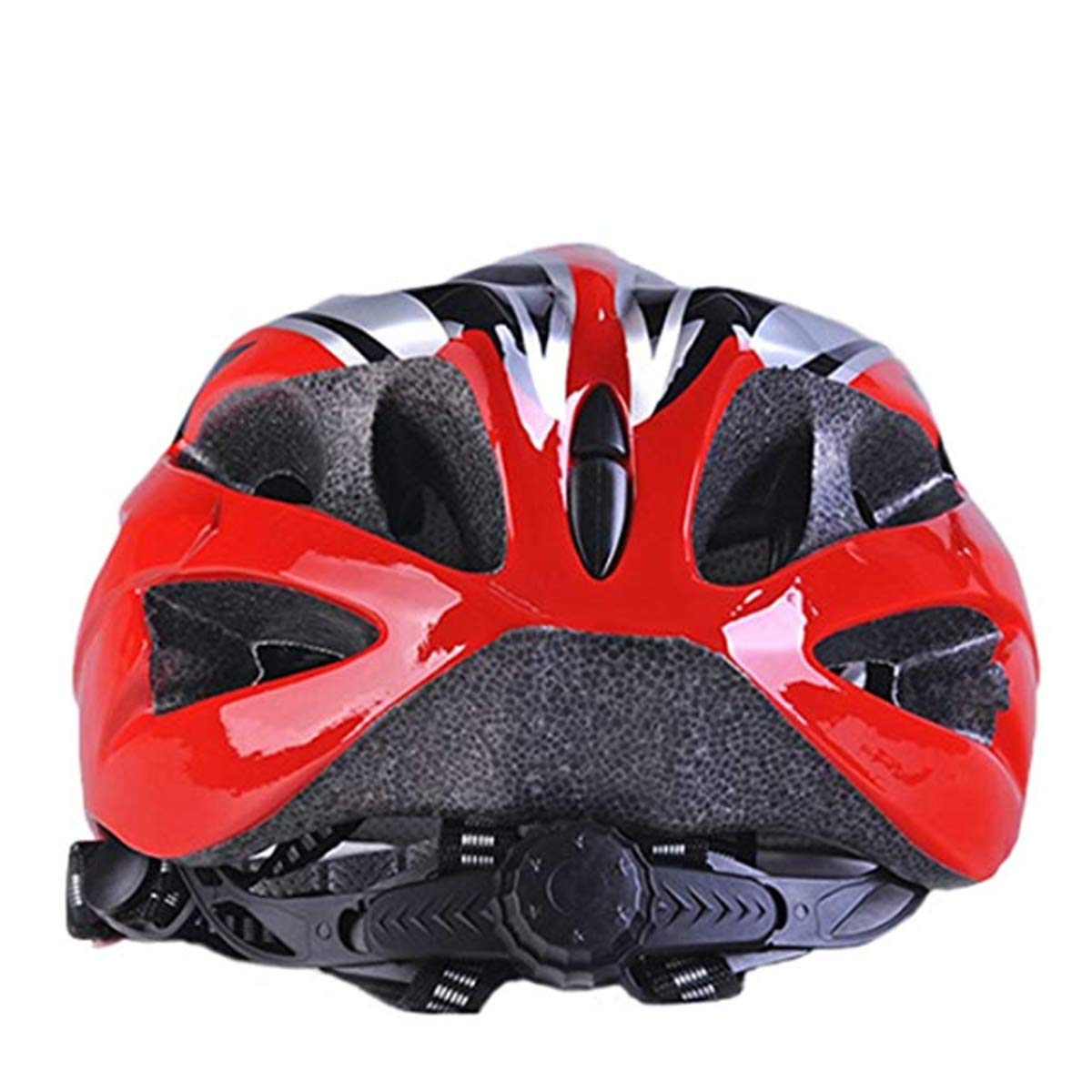 N / D Fahrradhelm für Erwachsene und Damen, mit Visier, stoßfest, verstellbare Passform, Rot, Einheitsgröße Sport & Freizeit
