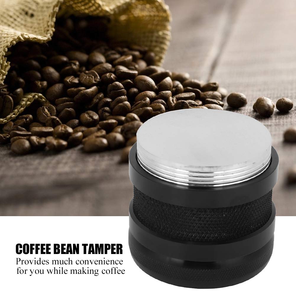 Pressacaffè in alluminio da 58 mm, a doppia testa, regolabile, strumento intelligente per spremere chicchi di caffè con distributore di polvere, accessorio professionale per barista per casa, ufficio