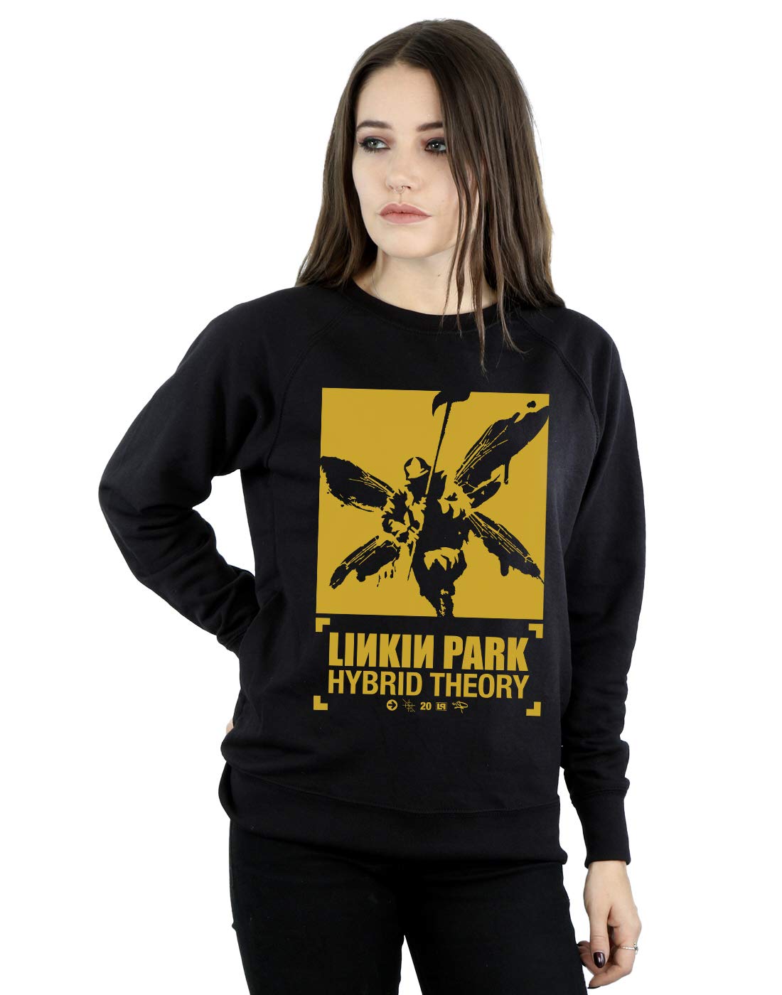 Absolute Cult Women's Black Linkin Park 20Th Anniversary Sweatshirt XX-Large