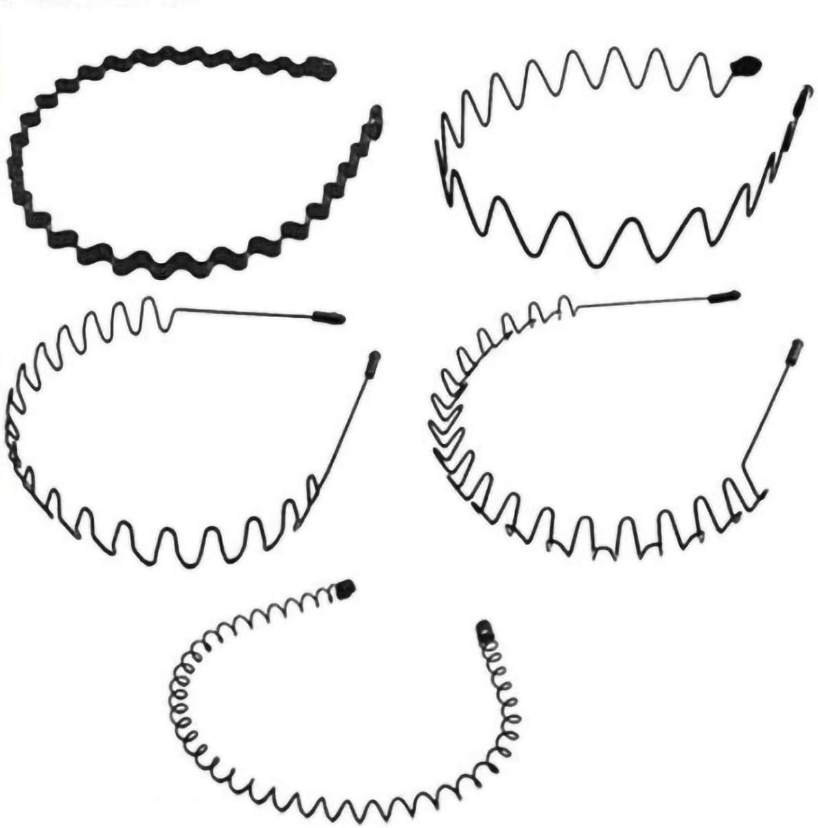 Beauty Player メンズ カチューシャ レディース ヘアバンド 男女兼用 髪留め ヘアアクセサリー シンプル スポーツ 黒 父の日 メイク 髪飾り プレゼント 優先配送 固定 洗顔用 前髪 5本セット