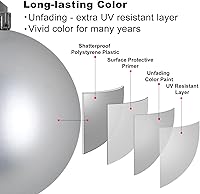 Vista 4 de Esferas de Navidad plateadas grandes de 4 pulgadas, inastillables, adornos colgantes para árbol de Navidad, cumpleaños, Halloween, fiestas